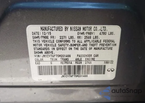 2016 Infiniti Q50 2.0T Premium z USA, uszkodzony, nr VIN JN1CV7AP7GM201466